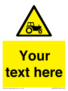 Custom warning farm machinery